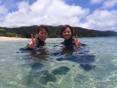 体験ダイビング前にちょっと入水