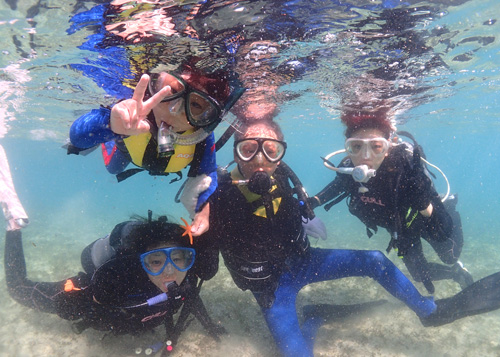 諏訪家で体験ダイビング