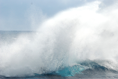 ペダンクルスラップ後の波しぶき